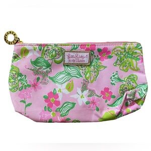 Lilly Pulitzer x Estée Lauder Tiger Lilly Pink Makeup Cosmetics Travel Case Bag